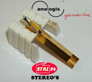 N77 Bianco stilo Analogis per Shure M77 M33-7 N33-7 M33-5 N99D Punta Sferica - Picture 1 of 12