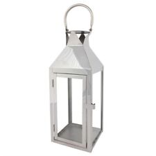 Silver Lantern Indoor Outdoor Tealight Candle Votive Holder Large 50cm x 15cm