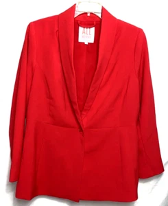 Blazer All Worthy Hunter McGrady cuello chal un botón talla 16 rojo B17*B - Imagen 1 de 5