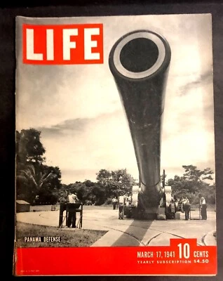 Vintage Life Magazine March 17, 1941 Panama Defense,German Pilots, Vintage Ads - Image 1 of 3
