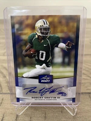 2012 Leaf Draft Auto Blue Robert Griffin III #RG3 Rookie Auto RC Heisman Winner - Image 1 of 2