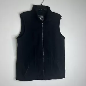 Gilet Eddie Bauer donna medio senza maniche full zip outdoor nero pile casual - Foto 1 di 11