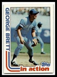 1982 Topps George Brett In Action HOF Royals #201 Vintage NM-MINT