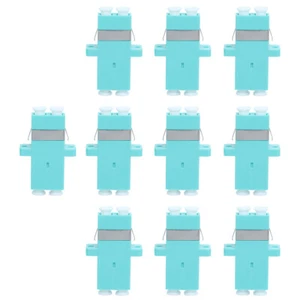 10 Pcs Fiber Optic Flange Adapter Lc Duplex Coupler Cable Connector - Afbeelding 1 van 12