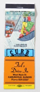 TIEL'S DRIVE IN RESTAURANT MATCHBOOK COVER * CARLINVILLE, ILLINOIS - Picture 1 of 3