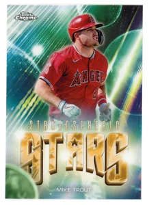2024 Topps Chrome Update Mike Trout Stratospheric Stars Los Angeles Angels - Picture 1 of 2