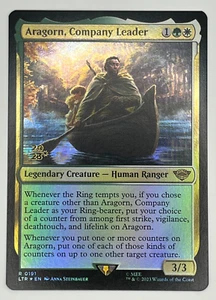 MTG Aragorn, Company Leader Prerelease Foil Promo LTR #191 Herr der Ringe - Bild 1 von 6