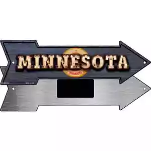 Minnesota Glühbirne Schriftzug 2,25"x8" Pfeilmagnet Kühlschrank Küche Haus - Bild 1 von 2