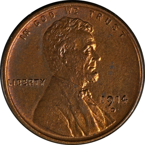 1914-D Lincoln Cent Nice BU Details Great Eye Appeal Strong Strike Cover
