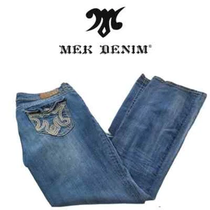 MEK DNM Buckle “Rivani” Distressed Easy Boot Stretch Womens Jeans! SZ 30X32 - Picture 1 of 5