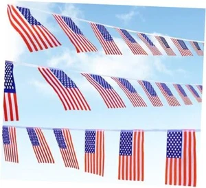 60 Stck. amerikanische Flaggen - 65 Fuß US-Flagge Banner 4. Juli Dekoration, - Bild 1 von 7