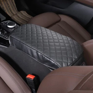 Black Car Armrest Box Leather Pad Cover For BMW X3 G01 2018-2022 - Picture 1 of 10