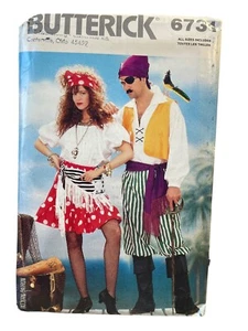 Butterick Sewing Pattern 6731 Pirate Costume Unisex Adult Size XS-L - Picture 1 of 2