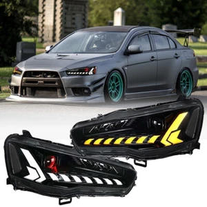 LED Scheinwerfer für Mitsubishi Lancer EVO X 2008-2020 Projektor mit Dämonenauge - Bild 1 von 13