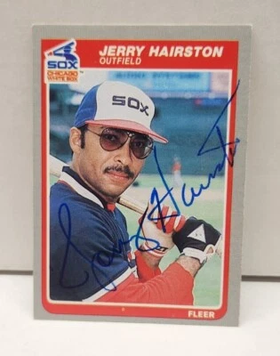 JERRY HAIRSTON 1985 Fleer AUTO ~ In-Person On-Card AUTOGRAPH ~ WHITE SOX - Image 1 of 3