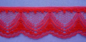 40mm Red Nylon Lace (x 2 metres) - Picture 1 of 1