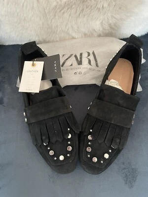 ZARA Women’s Slip on Studded Shoes Trafaluc - Size 7.5 / 38 New w/DB - Image 1 of 4
