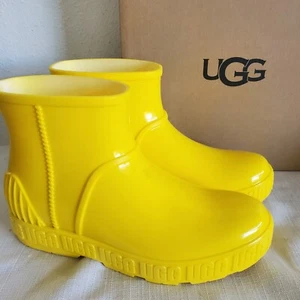 NEW KIDS SIZE 6 CANARY YELLOW UGG DRIZLITA RAIN SNOW BOOTS 1130361K WOMENS 8 - Picture 1 of 7