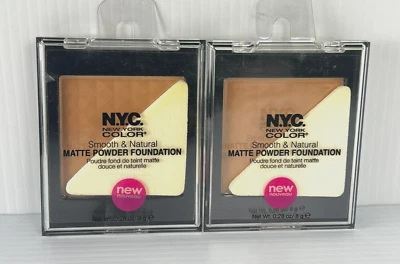(2) NYC Smooth & Natural MATTE POWDER FOUNDATION -#733U Metro Tan - Image 1 of 2