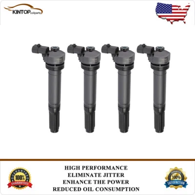 Pacote com 4 bobinas de ignição para 2012-2017 Fiat 500 L4 1.4L 68070492AB 68070492AC - Imagem 1 de 4