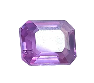 9.40 Ct Natural Bi-Colour Sapphire Certified Emerald Cut Ceylon Loose Gemstone. - Picture 1 of 9