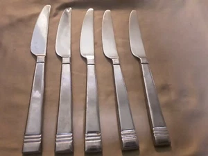 Dinner Knives 5  TIN CAN ALLEY Lenox 18/10 Glossy Stainless Steel Flatware Excel - Picture 1 of 8