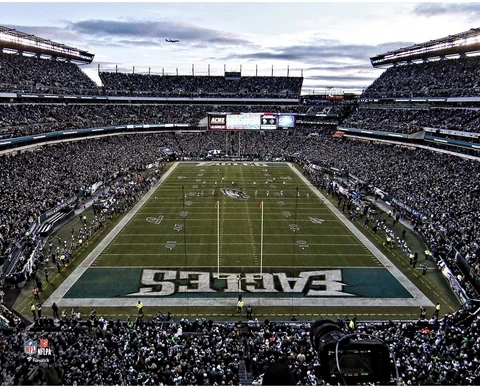 Philadelphia Eagles Unsigned Lincoln Financial Field End Zone View 8 x 10 Photo Cover