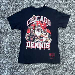 Mitchell & Ness Chicago Bulls Dennis Rodman T Shirt Mens M Black NBA The Worm