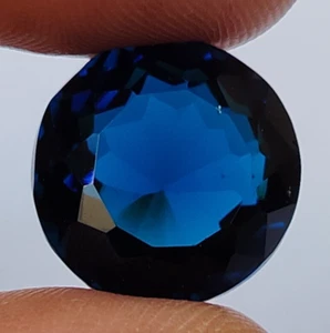 AAA+ Blue Ceylon Sapphire  17.80 Ct. Round Cut Stunning Loose Gemstone Gift - Picture 1 of 6