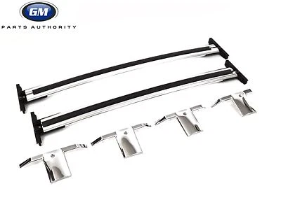 2008-2017 Buick Enclave Roof Rack Cross Rail Pkg 19170765 Bright Aluminum OEM  - Image 1 of 4