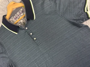 Robert Graham Men's polo shirt Gray Geometric Pattern Size XL - Picture 1 of 6