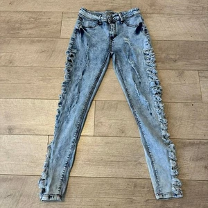 Pink Label Denim Co. Damenjeans blau Used-Look Skinny Größe 7 - Bild 1 von 10