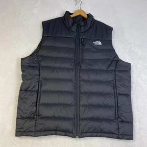 North Face Vest Mens XXL Black 550 Down Puffer Hiking Outdoor Full Zip - Picture 1 of 10
