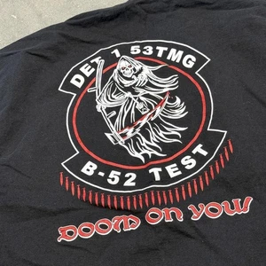 Rare B-52 Test Crew Shirt DET 1 53TMG Doom On You Grim Reaper Black Mens XL - Bild 1 von 7
