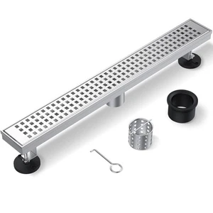 Linear Shower Drain 24 Inch Brushed Nickel,304 Stainless Steel Floor Drain fo... - Picture 1 of 7