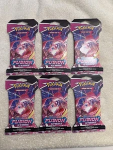 Pokemon TCG Fusion Strike (6) Sleeved Booster Packs New Factory Sealed - Picture 1 of 2