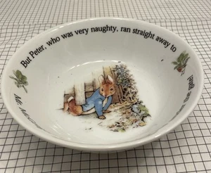 Beatrix Potter IL MONDO DI PIETRO CONIGLIO Wedgwood Ciotola per bambini 5,5" - Foto 1 di 4