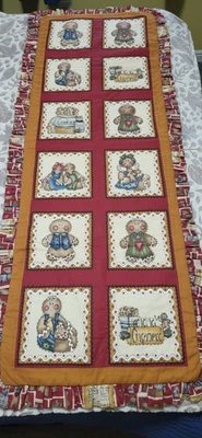 Handmade Quilted Gingerbread Man Women Festive Table Runner CHRISTMAS  23"×57" - Image 1 of 4