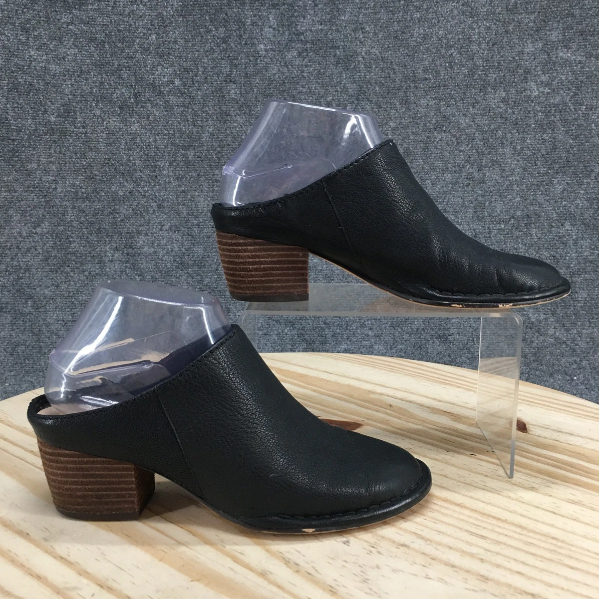 Tacones Clarks Un Cosmo Step - Negros De Cuero Para Mujer, Talla Chile 81309-KJGO