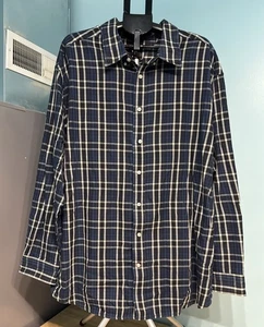 Tommy Hilfiger Shirt Mens 3xl Plaid 80’s 2Ply Fabric Cotton Long Sleeve - Picture 1 of 6