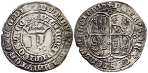 PEDRO I (1350-1368). Real. (Ar. 3,50g/25mm). Burgos. (Imperatrix P1:12.13; FAB- - Bild 1 von 1