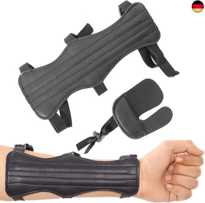 TUXUZAL Armschutz Bogenschießen Set für Kinder Erwachsene, Unterarmschutz Leder Archery