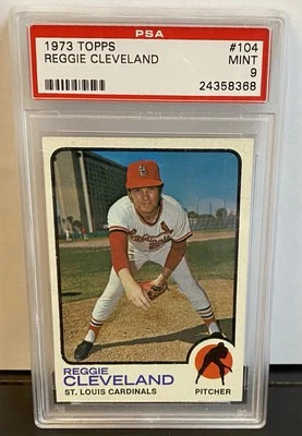 1973 Topps Baseball REGGIE CLEVELAND Cardinals PSA 9 MINT Condition Graded - Image 1 of 2