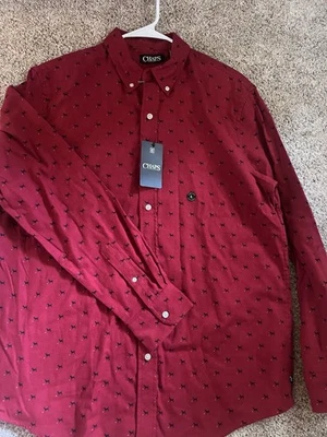 Camisa Chaps Franela Algodón Camisa Roja con Perros Para Hombres L Nueva con Etiquetas $60 Foto 1 de 4