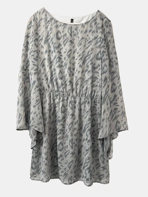 Vestido para mujer M estampado de plumas manga asimétrica boho etéreo hada capricho Foto 1 de 4