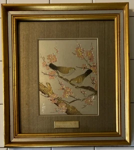 Dynasty Gallery Art Chokin Plum And Bird Gold Silver & Copper LTD Edition - Picture 1 of 12