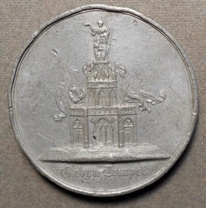 Deutschland Schießen: Frankfurt a/M 1862 Schützenfest Gaben Tempel - Bild 1 von 2