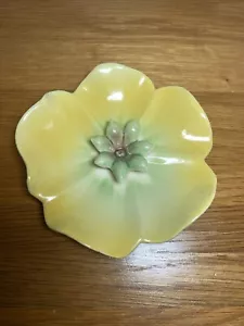 Vintage Opco Keramik ZANESVILLE OHIO 3D Blume Schmuck Seifenschale dekorativ - Bild 1 von 8