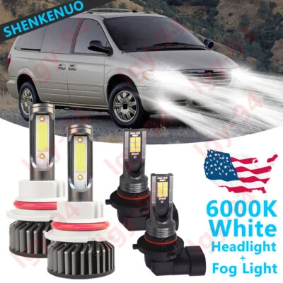 For Chrysler Town & Country 2005-2007 - 9007 LED Headlight 9145 H10 Fog Light F2 - Image 1 of 4