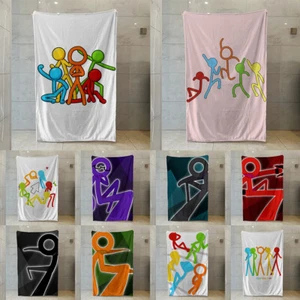 Cartoon Alan Becker Stick Figures Throw Blanket Sofa Bed Hairy Blankets Quilt - Picture 1 of 52